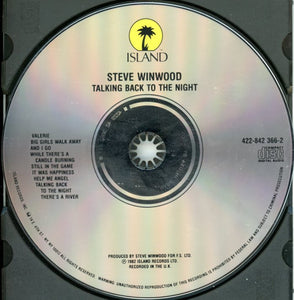 Buy Steve Winwood : Talking Back To The Night (CD) Online for a