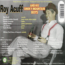 Load image into Gallery viewer, Roy Acuff And His Smoky Mountain Boys : The RC Cola Shows Vol. 1 (CD, Album)
