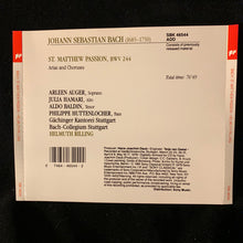 Load image into Gallery viewer, Johann Sebastian Bach / Arleen Auger • Julia Hamari • Aldo Baldin • Philippe Huttenlocher • Gächinger Kantorei Stuttgart • Bachcollegium Stuttgart • Helmuth Rilling : Matthäus-Passion BWV 244 - Arien Und Chöre (CD, RM, RP)

