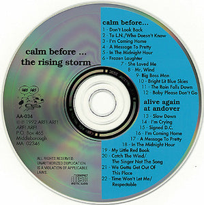 The Rising Storm : Calm Before... / Alive Again At Andover (CD, Comp)