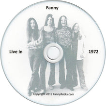 Load image into Gallery viewer, Fanny (2) : Fanny: Live In 1972 (CDr, Album, RE)
