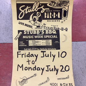 Stubb's BBQ Music Week Special (Poster)