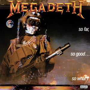 the album cover for Megadeth - So Far So Good: So What
