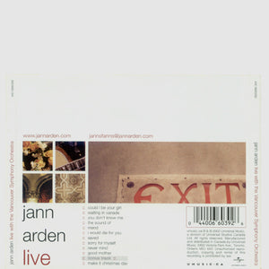 Jann Arden With The Vancouver Symphony Orchestra* : Live (CD, Album)