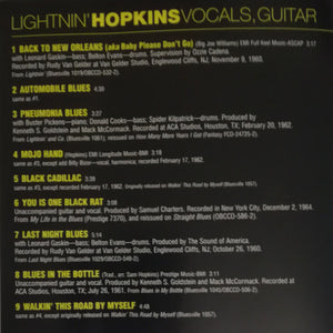 Lightnin' Hopkins : The Best of Lightnin' Hopkins (CD, Comp, RM)