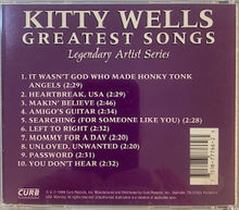 Load image into Gallery viewer, Kitty Wells : Greatest Songs (CD, Comp)
