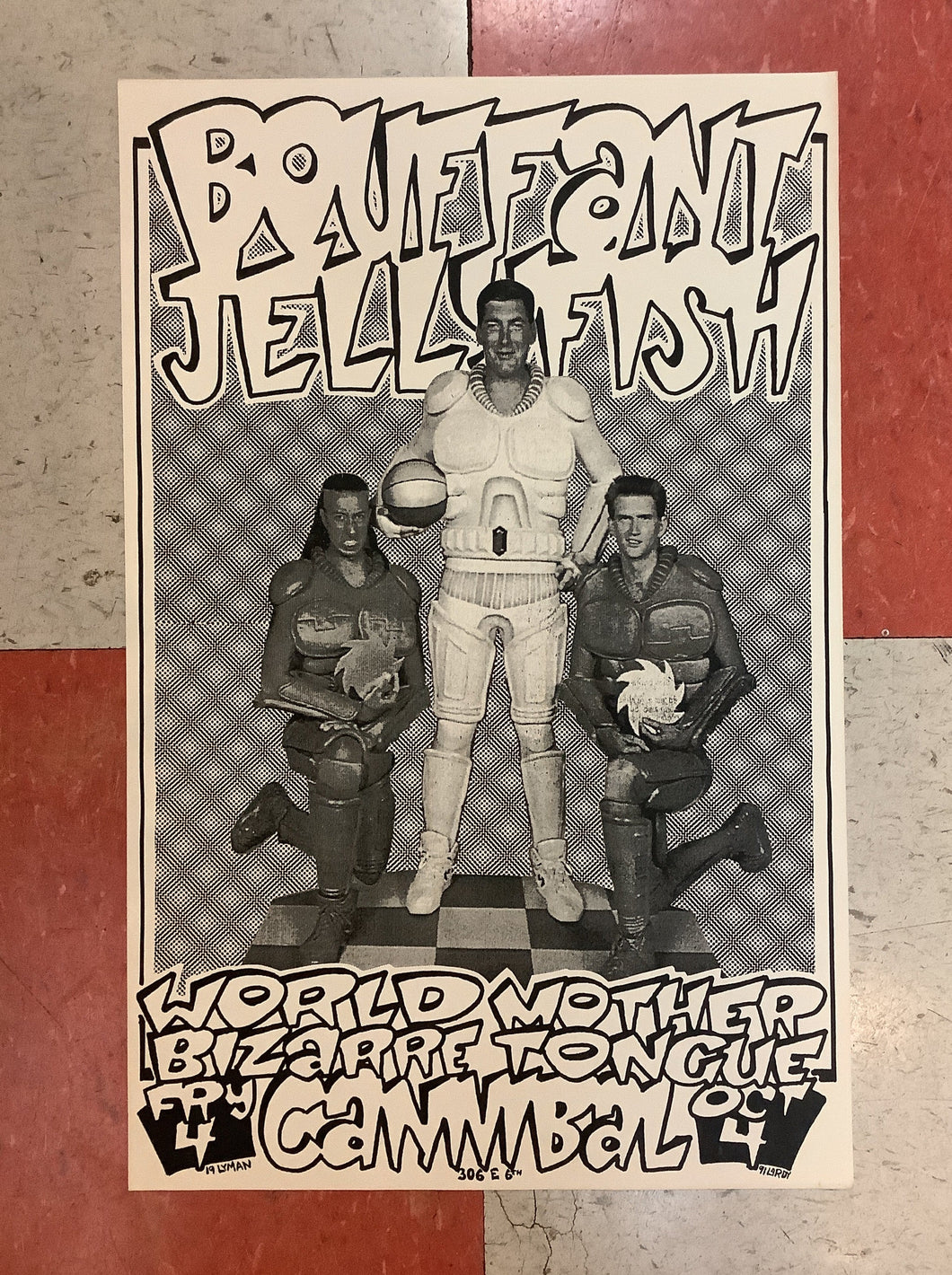 Bouffant Jellyfish at Cannibal Club - 1991 (Poster)