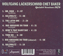 Load image into Gallery viewer, Wolfgang Lackerschmid, Chet Baker : Quintet Sessions 1979 (CD, Album, RE)
