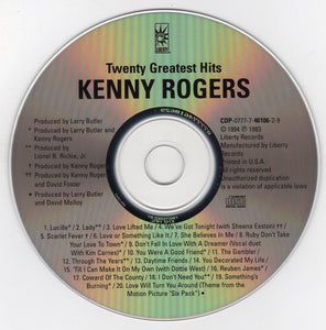 Kenny Rogers : Twenty Greatest Hits (CD, Comp, RE)