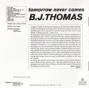 B.J. Thomas : I'm So Lonesome I Could Cry/Tomorrow Never Comes (CD, Comp, RE)