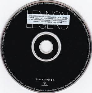 John Lennon : Lennon Legend (The Very Best Of John Lennon) (CD, Comp, Promo)