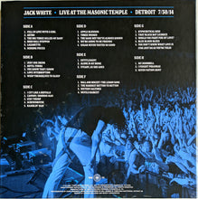 Load image into Gallery viewer, Jack White (2) : Live At The Masonic Temple (Box, Ltd + LP, Whi + LP, Blu + LP + LP, Blu + 7&quot;)
