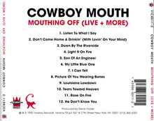 Load image into Gallery viewer, Cowboy Mouth : Mouthing Off (Live + More) (CD, Album)
