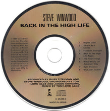 Load image into Gallery viewer, Steve Winwood : Back In The High Life (CD, Album)
