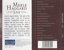 Load image into Gallery viewer, Merle Haggard : Live (CD, Album, RE)
