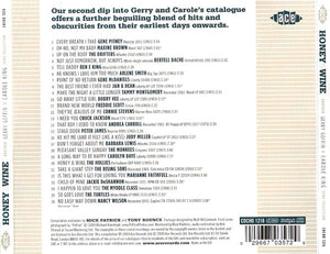 Gerry Goffin & Carole King* : Honey & Wine (Another Gerry Goffin & Carole King Song Collection) (CD, Comp, Mono)