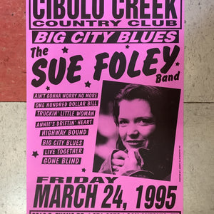 The Sue Foley Band at Cibolo Creek Country Club - 1995 (Poster)