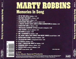 Marty Robbins : Memories In Song (CD, Comp, RE)