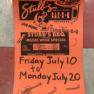 Stubb's BBQ Music Week Special (Poster)
