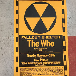 The Who "Fallout Shelter" Tour at Cow Palace - 1973 (Poster)