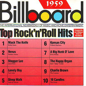 Various : Billboard Top Rock'N'Roll Hits - 1959 (CD, Comp, RE)