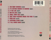 Load image into Gallery viewer, Paul Butterfield's Better Days : It All Comes Back (CD, Album, RE, RM)

