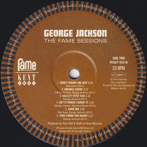 George Jackson (3) : The FAME Sessions (LP, Comp)