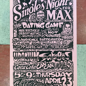 Singles Night for Max at Barracuda's - 1987 (Poster)