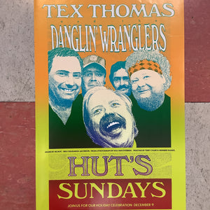 Tex Thomas and the Danglin' Wranglers at Hut's - 1990 (Poster)