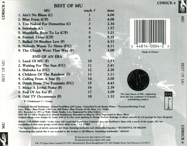 Buy Mu : Best Of Mu (CD) Online for a great price – Antone’s Record Shop