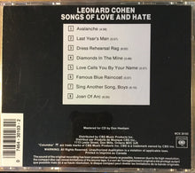 Load image into Gallery viewer, Leonard Cohen : Songs Of Love And Hate (CD, Album, RE)
