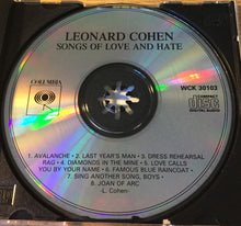 Load image into Gallery viewer, Leonard Cohen : Songs Of Love And Hate (CD, Album, RE)

