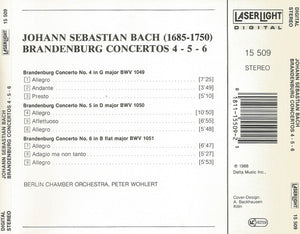 Berlin Chamber Orchestra, Peter Wohlert : Brandenburg Concertos 4 • 5 • 6 (CD, Album, Dis)