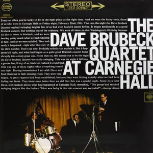 the album cover for Dave Brubeck - At Carnegie Hall