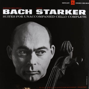 the album cover for Janos Starker - Bach-6 Solo Cello Suites