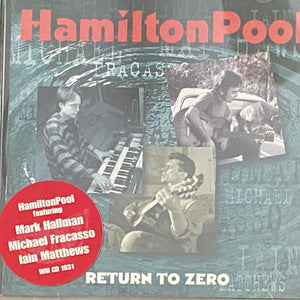 Hamilton Pool : Return To Zero (CD, Album, Promo)