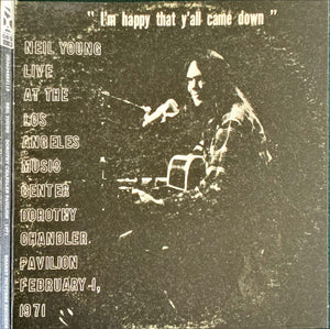 Neil Young : Dorothy Chandler Pavilion 1971 ("I'm Happy That Y'all Came Down") (CD, Album, RM)