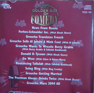 Groucho Marx : The Golden Age Of Comedy (CD, Comp)