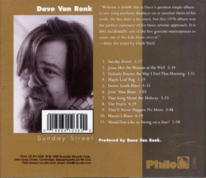 Dave Van Ronk : Sunday Street (CD, Album, RE)