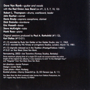 Dave Van Ronk : Two Sides Of Dave Van Ronk (CD, Comp, RM)