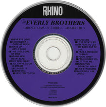 Load image into Gallery viewer, The Everly Brothers* : Cadence Classics - Their 20 Greatest Hits (CD, Comp, RE, SRC)
