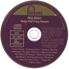 Load image into Gallery viewer, Paul Brady : Songs &amp; Crazy Dreams (CD, Comp)
