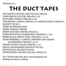 Load image into Gallery viewer, Joe Paquin : The Duct Tapes (CD, Album)
