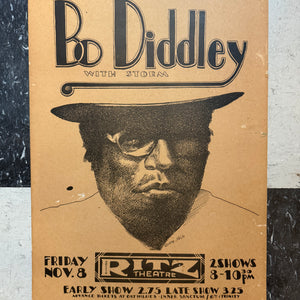 Bo Diddley at the Austin Ritz Theatre - 1974 (Poster)