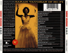 Load image into Gallery viewer, Sarah Vaughan : Sarah Vaughan In Hi-Fi (CD, Album, RE, RM)
