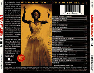 Sarah Vaughan : Sarah Vaughan In Hi-Fi (CD, Album, RE, RM)