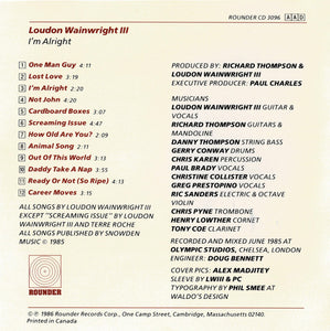 Loudon Wainwright III : I'm Alright (CD, Album)