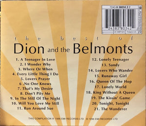 Dion & The Belmonts : The Best Of (CD, Comp, RM)