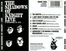 Load image into Gallery viewer, The Shadows Of Knight : Live! (In Rockford, IL. 1972) (CD, Album, Mono)
