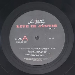 Sue Foley : Live In Austin - Volume 1 (LP, Album)